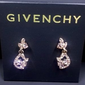 Givenchy rhinestone drop earrings